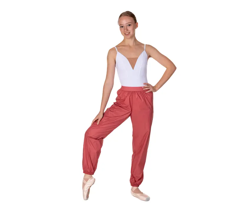 Sauna Lesson, Lange Warm-up Hosen - Rosa - Dusty rose