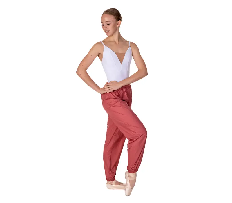 Sauna Lesson, Lange Warm-up Hosen - Rosa - Dusty rose