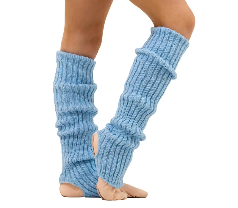 Intermezzo Prelux, gestrickte Socken mit Silberfaden - Blau - sky blue