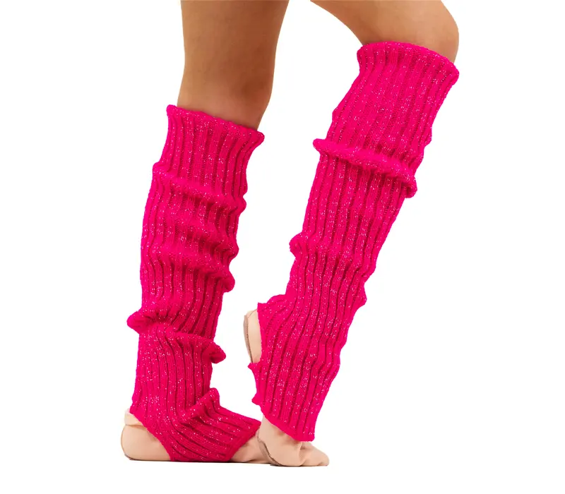 Intermezzo Prelux, gestrickte Socken mit Silberfaden - Fuchsia