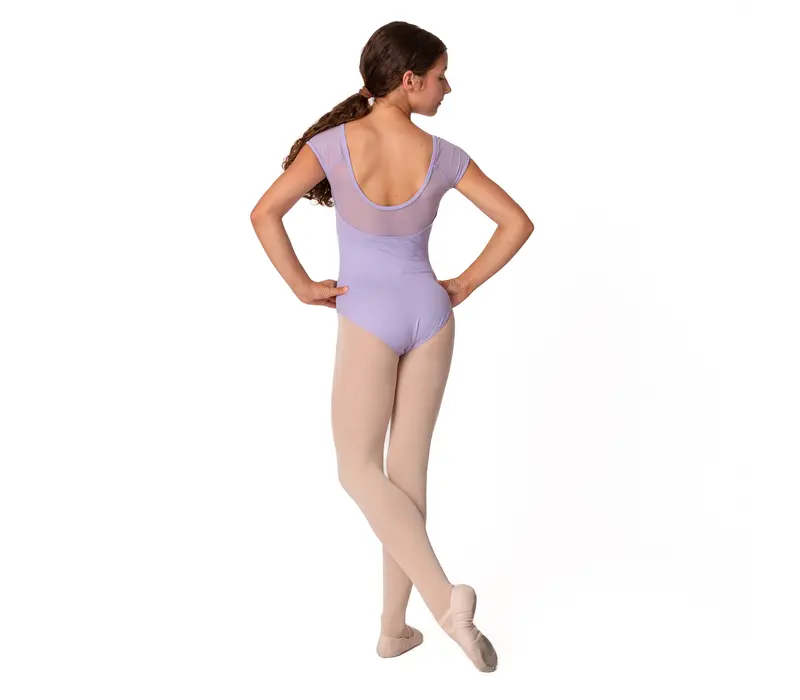 Mirella Soft mesh cap sleeve leotard, Kindertrikot - Flieder lilac Bloch