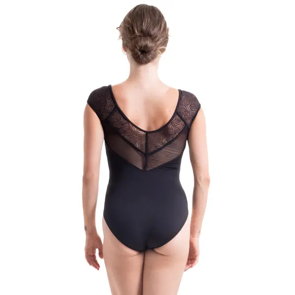 Seville strap back leotard, Damen-Trikot mit Ärmeln