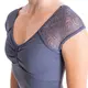 Seville strap back leotard, Damen-Trikot mit Ärmeln