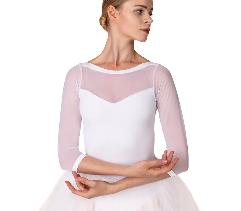 Bloch Kate L6016, baletný dres - Biela