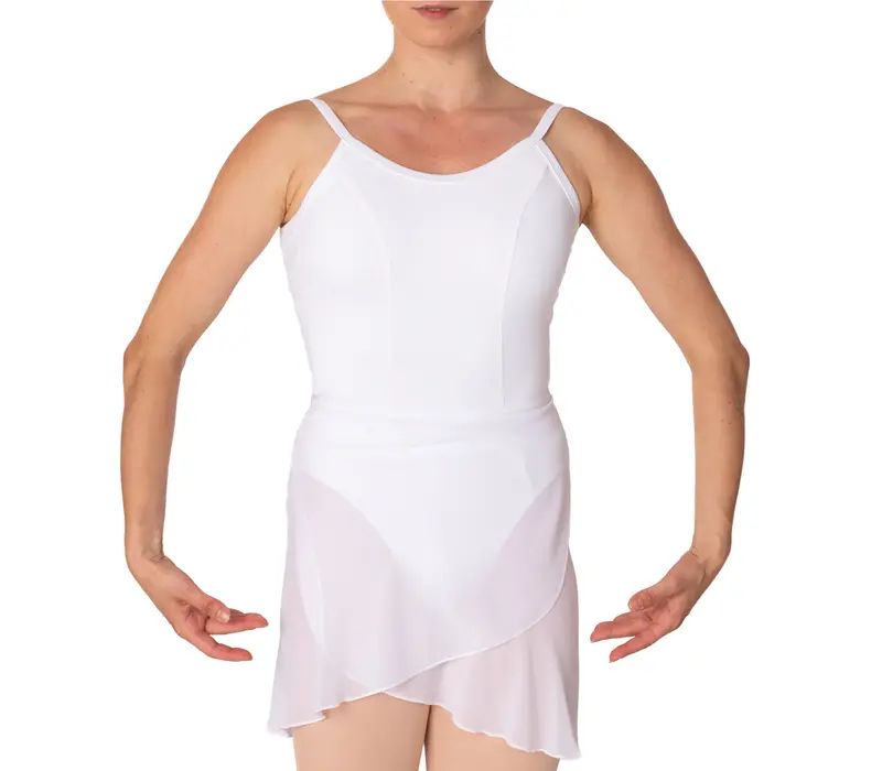 So Danca Studio Line, Trikot-Kleid mit Spaghettiträgern und V-Ausschnitt - Weiss