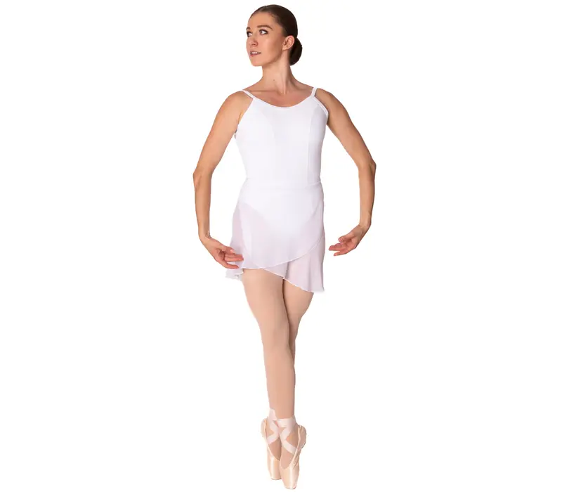 So Danca Studio Line, Trikot-Kleid mit Spaghettiträgern und V-Ausschnitt - Weiss