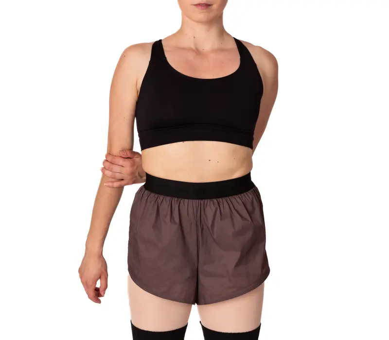 Bloch Leos velvet crop top, Damen-Top - Schwarz