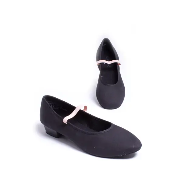 Capezio Academy-Charakter mit 1"-Zoll-Absatz, Canvas-Charakterschuhe für Kinder