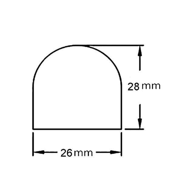 Flare Round, Absatzschoner, Leder